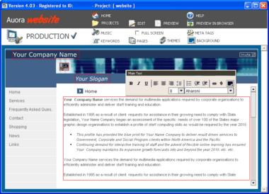 P30team.com | Web Authoring | HTML Editors  | Auora Website 5.0