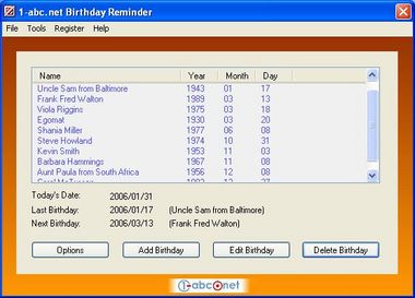1-abc.net Birthday Reminder