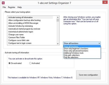 1-abc.net Settings Organizer