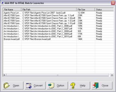 3A PDF to HTML Batch Converter