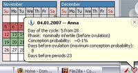 WoCa Female calendar