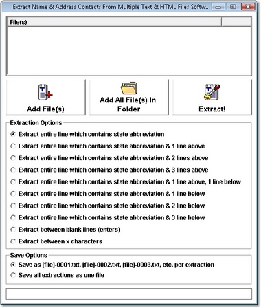 Extract Name & Address Contacts From Multiple